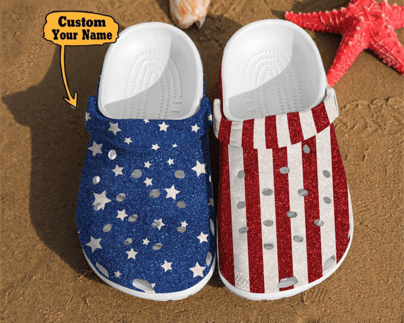 America Flag Veterans Gifts clog Shoes Veterans