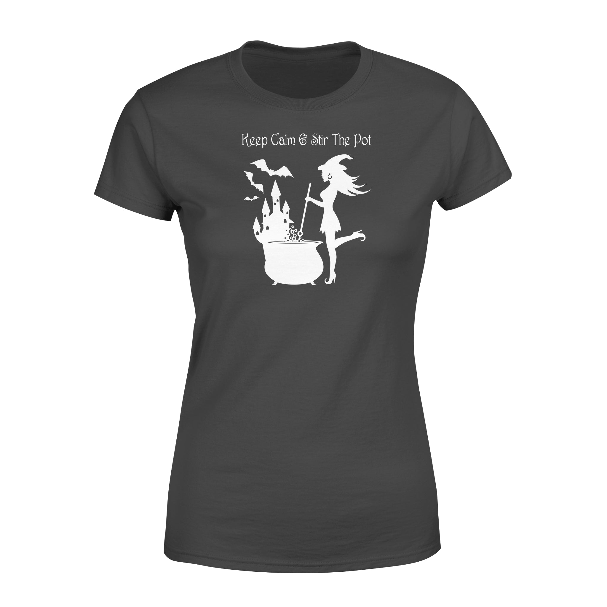 Keep Calm And Stir The Pot Beautiful Witch Gift For Magical Hallowen Season – Standard Women’s T-shirt