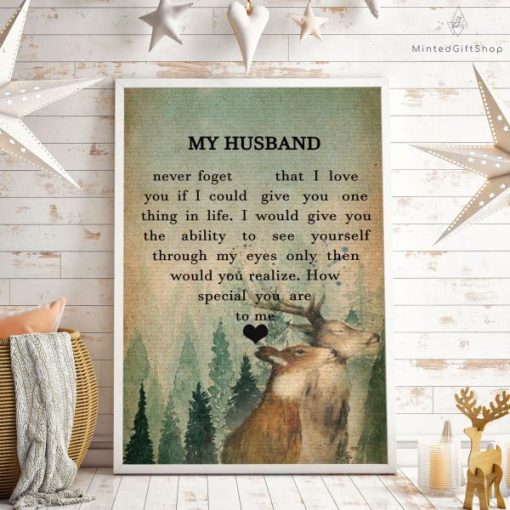 To My Husband Poster Ideal Home Decor Wall Gift For Husband Gift For Him