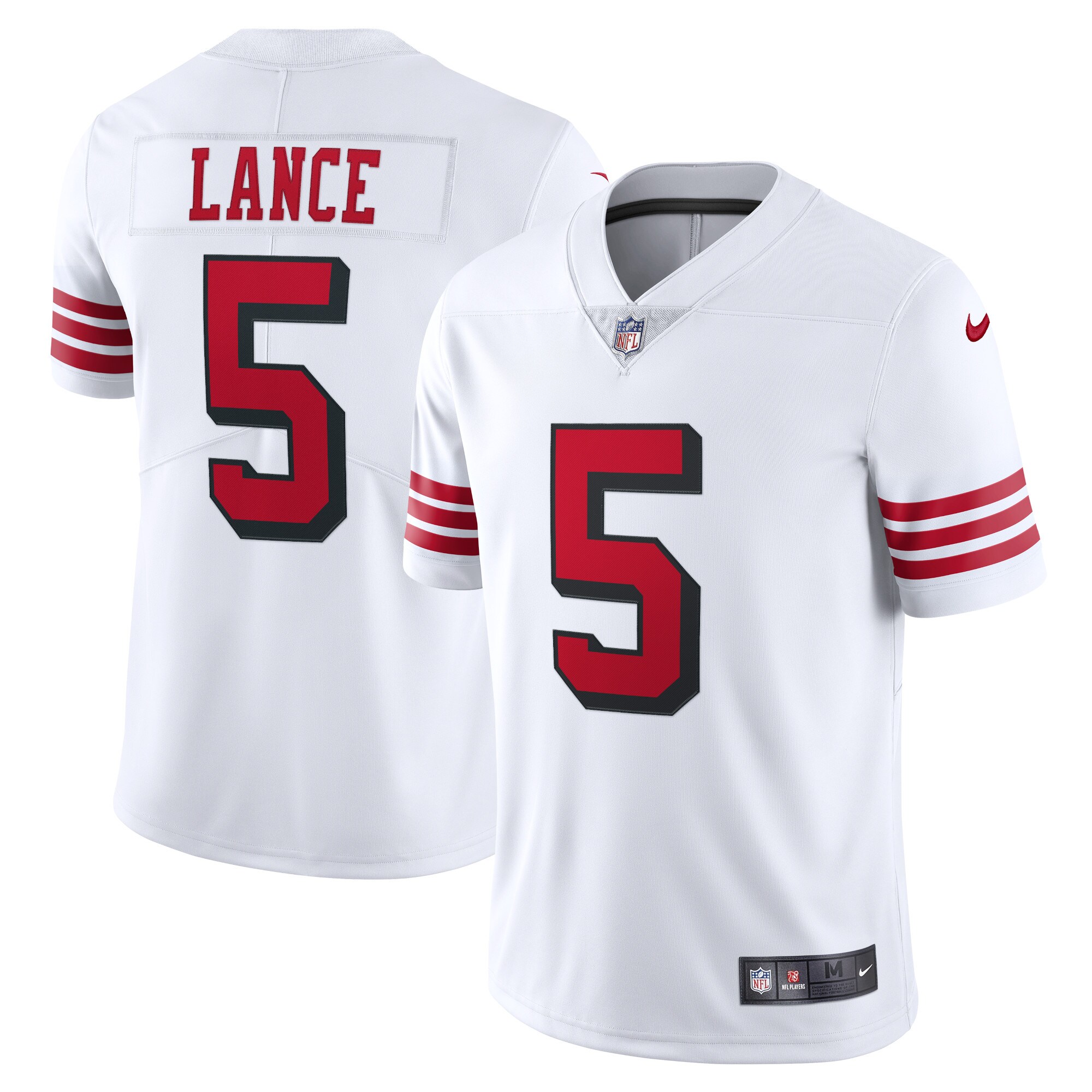 Men’s San Francisco 49ers Trey Lance White Alternate 2 Vapor Limited Jersey