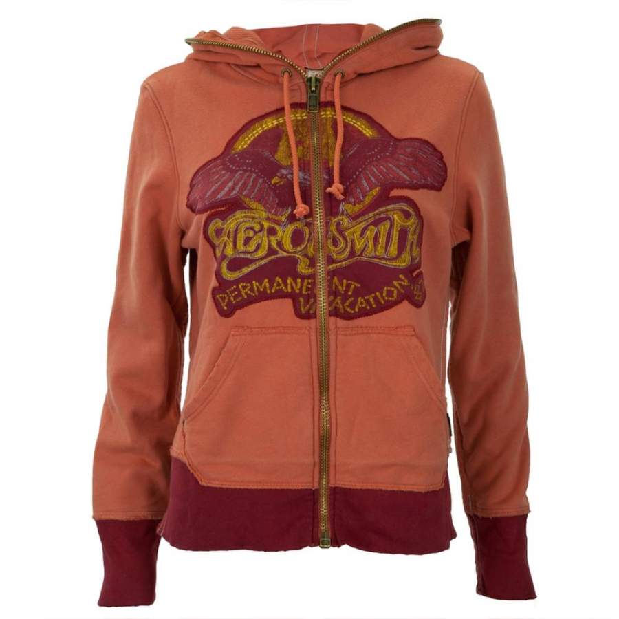 Aerosmith – Eagle Logo Orange Premium Juniors Zip Hoodie