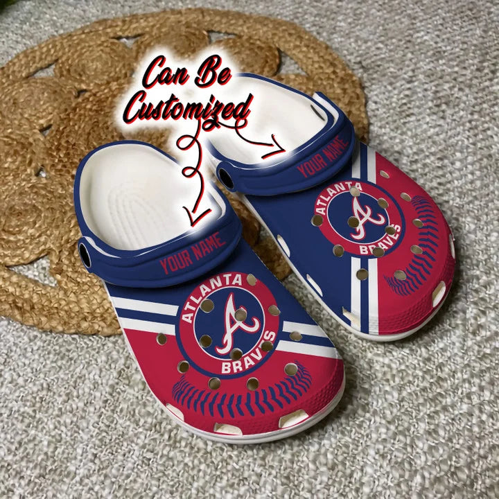 Baseball Crocss – A.Braves Personalized Baseball Logo Team Clog Shoes