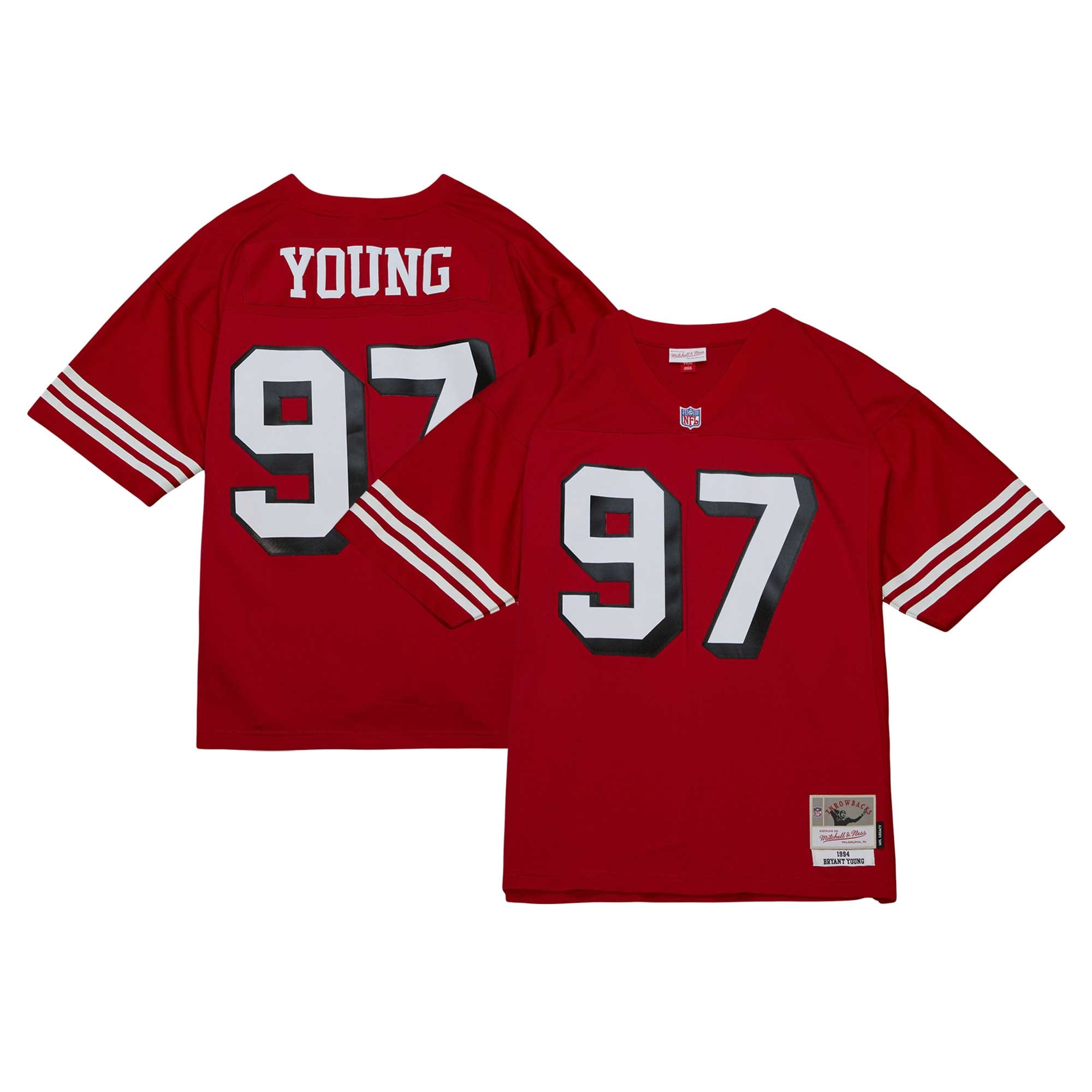 Bryant Young San Francisco 49ers Mitchell & Ness Legacy Replica Jersey – Scarlet