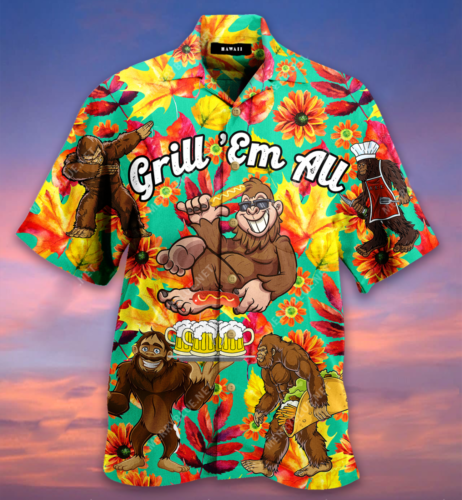 Grill Em All Funny Barbecue Hawaii Shirt For Men And Women Ha26486