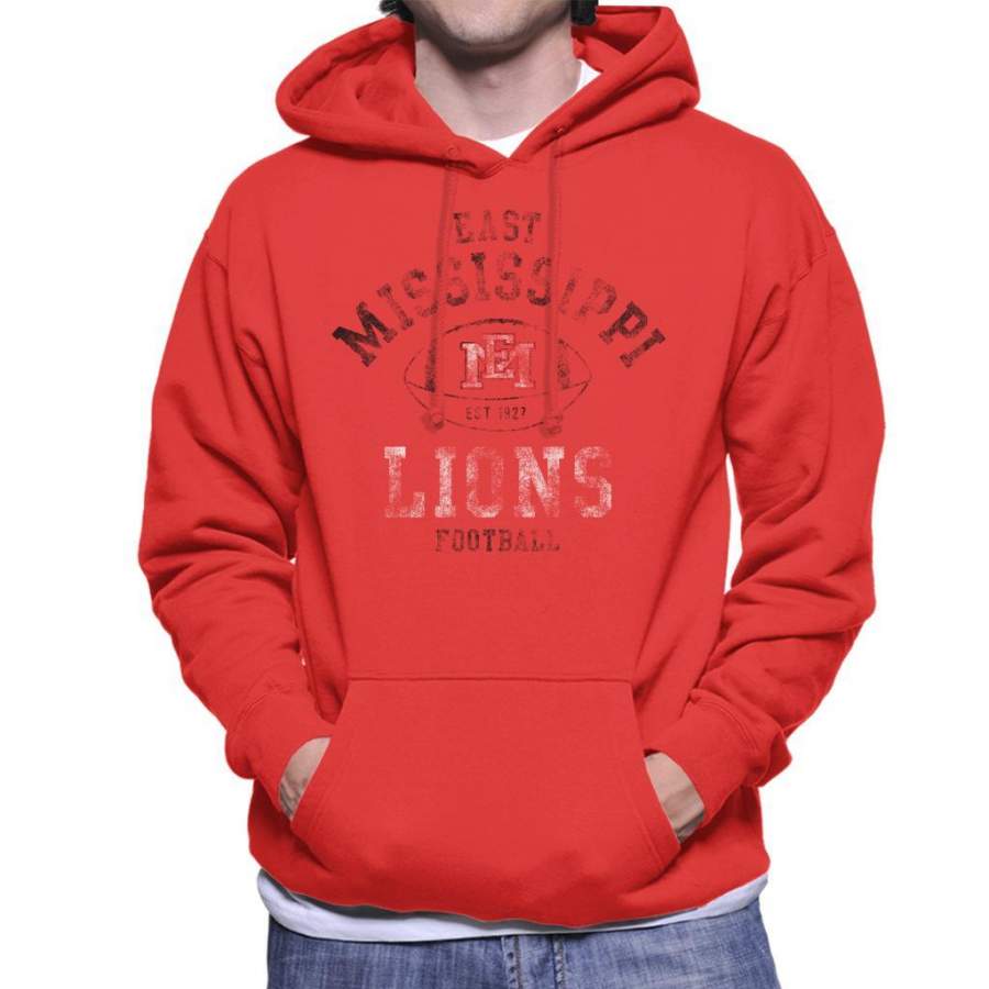 East Mississippi Community College Football Lions Men’s Hooded Sweatshirt