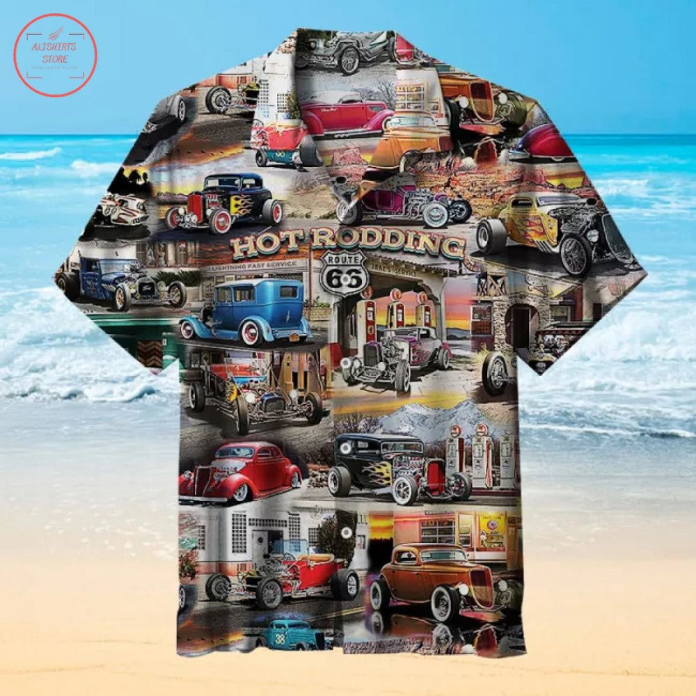 Hot Rodding Pattern Hawaii Shirt Diosweater Ha59752