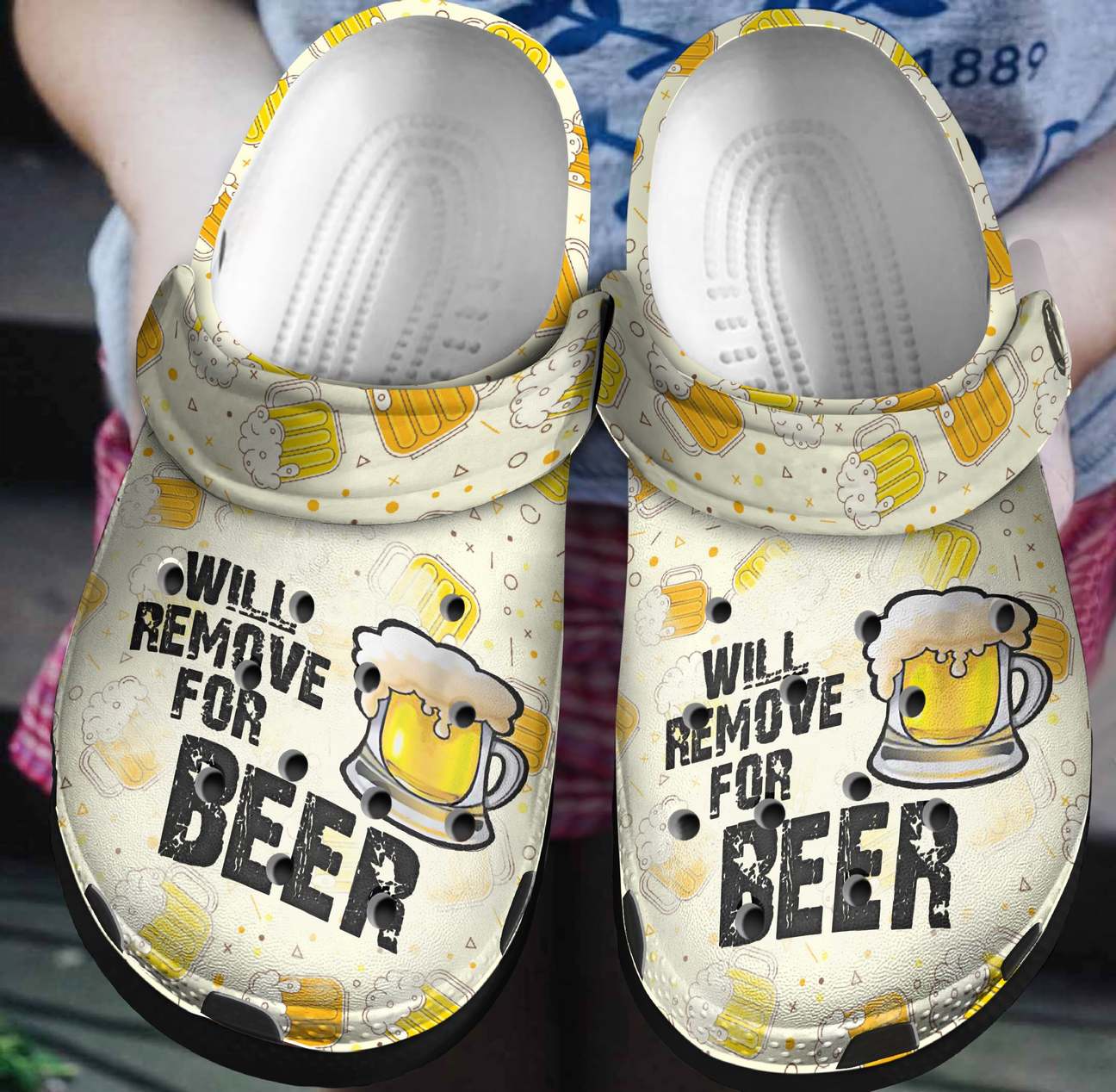 Beer Personalized Clog, Custom Name, Text, Color, Number Fashion Style For Women, Men, Kid, Print 3D