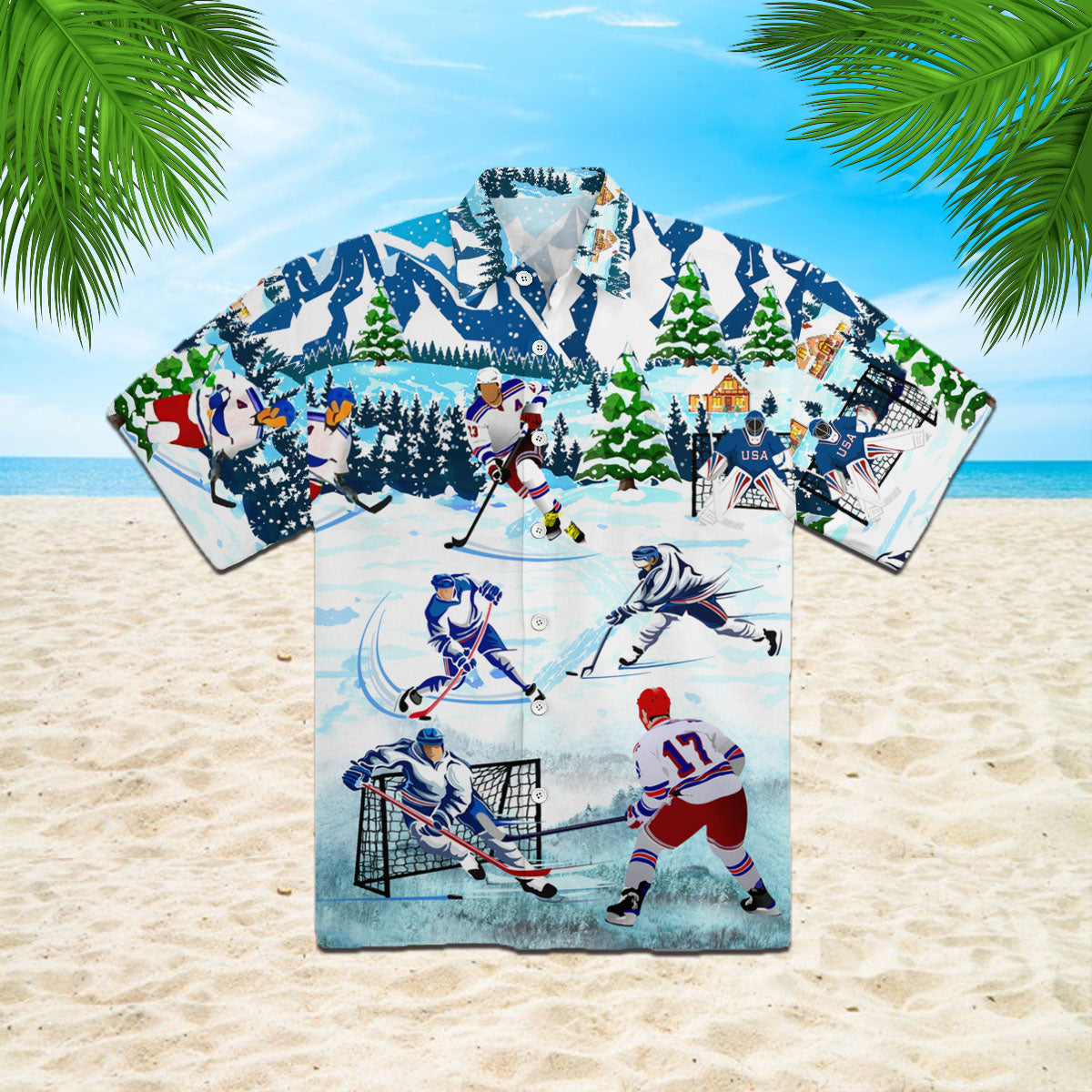 Oragontee Ice Hockey Hawaii Shirt For Men Women Adult Ha105069