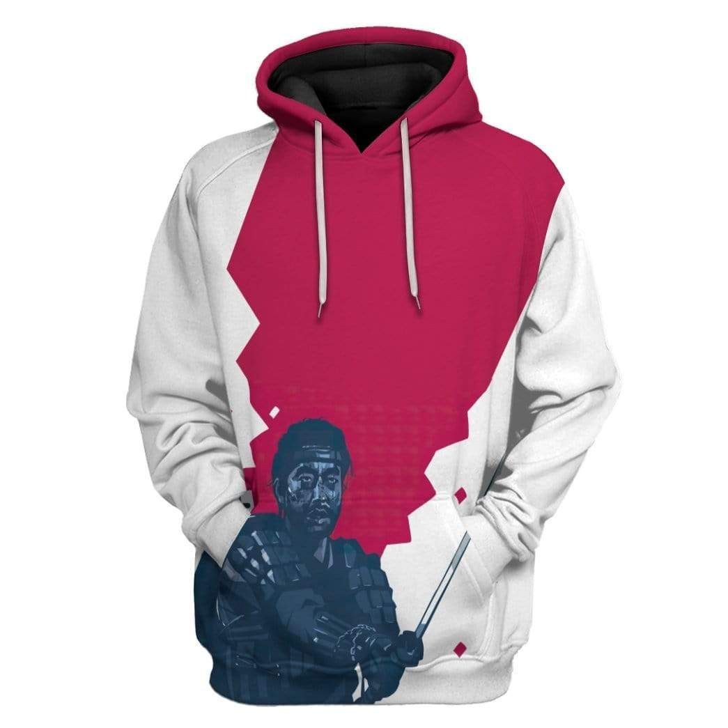 3D Ghost Of Tsushima Samurai White Custom Hoodie Apparel