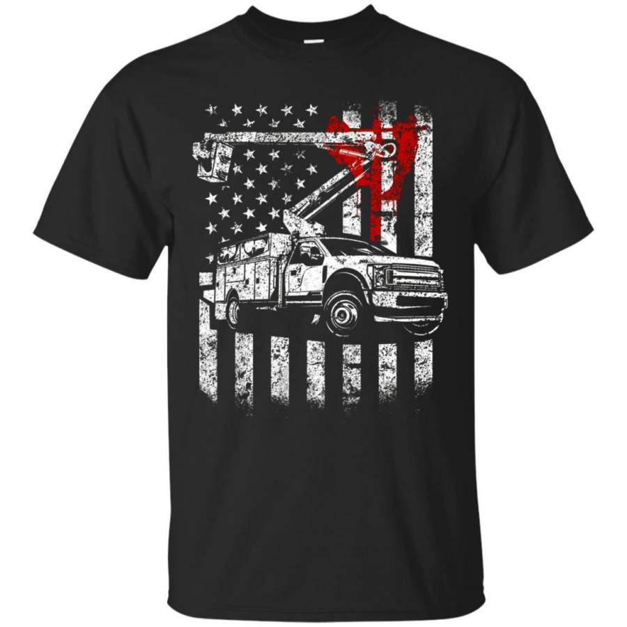 AGR American Lineman Shirt  Lineman With Bucket Trucks T Shirt Jaq T-shirt