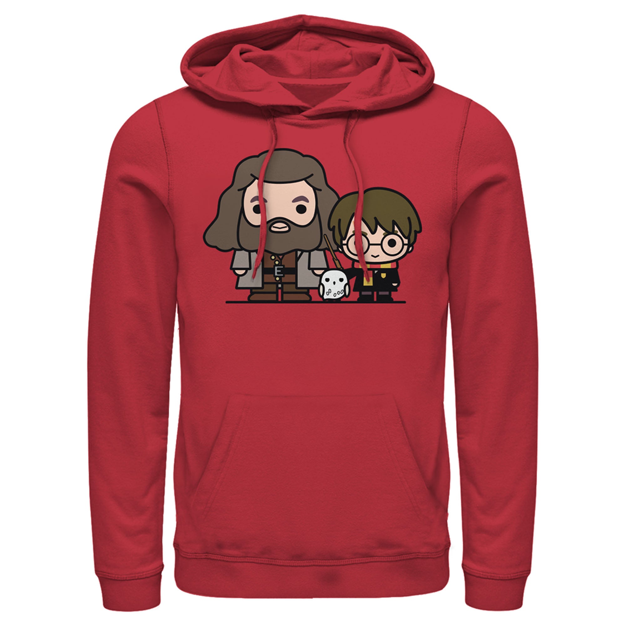 Men’S Harry Potter Hagrid & Hedwig Kawaii Cuties Pull Over Hoodie