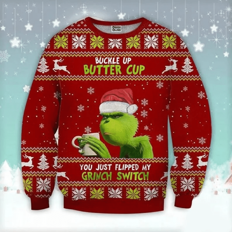 The Grinch Christmas 3D Ugly Thicken Sweaters Gingri39