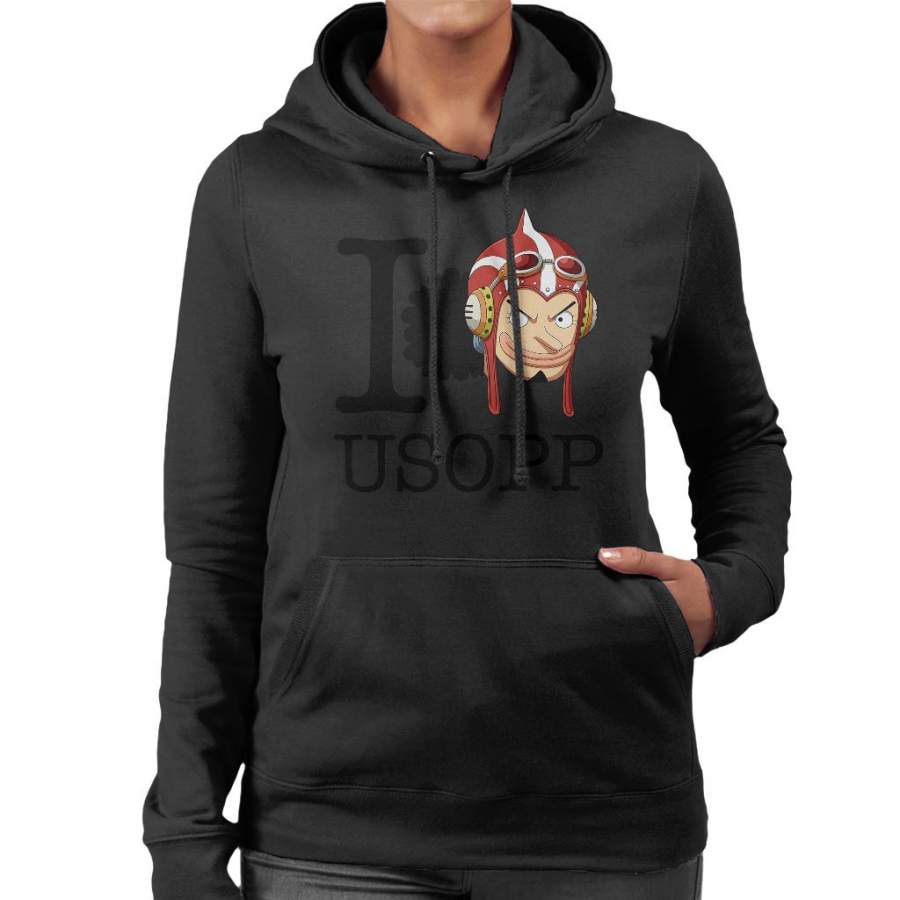 I Heart Usopp One Piece Women’s Hooded Sweatshirt
