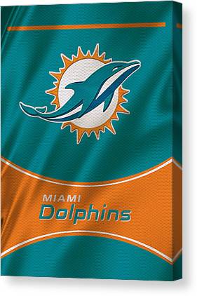 11 Miami Dolphins Uniform Joe Hamilton Canvas Print