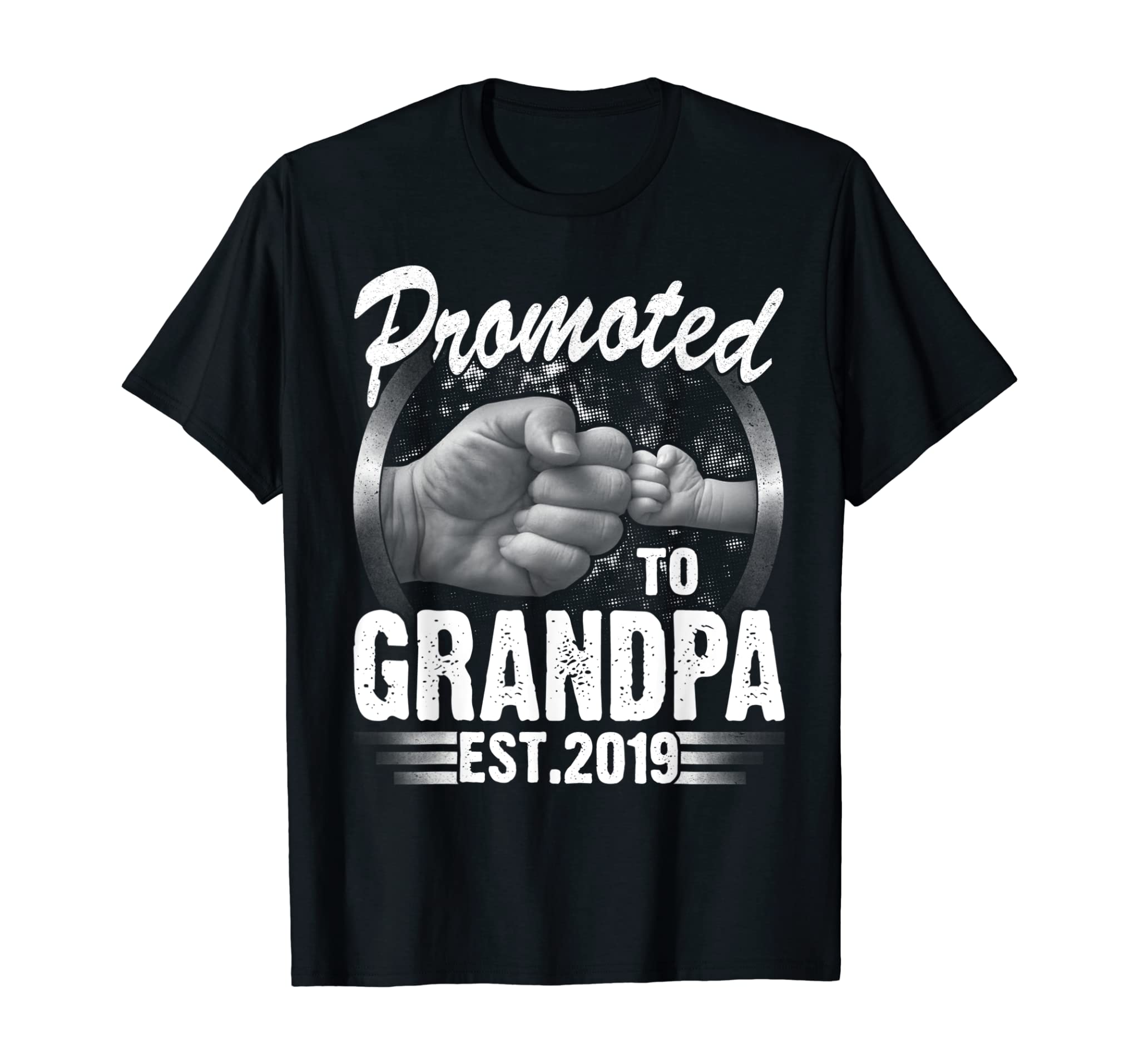 Promoted To Grandpa Est 2019 First Time New Father Day T-Shirt