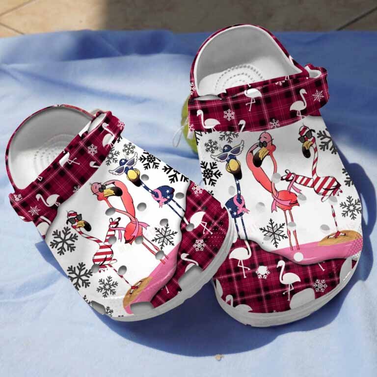 Winter Flamingo Breast Cancer Awareness Clogs Crocs Shoes Birthday Christmas Gifts For Girls – Wfbca221 – Gigo Smart