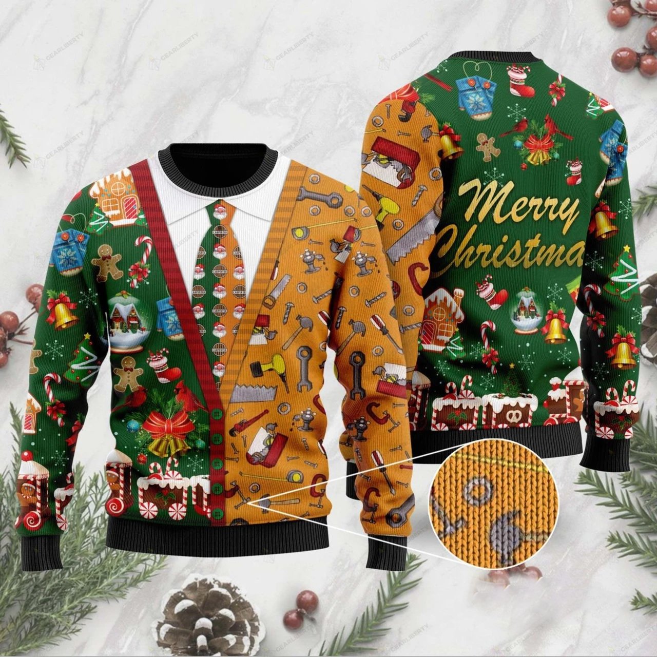 Carpenter Ugly Christmas Sweater | For Men & Women | Adult | Us1059