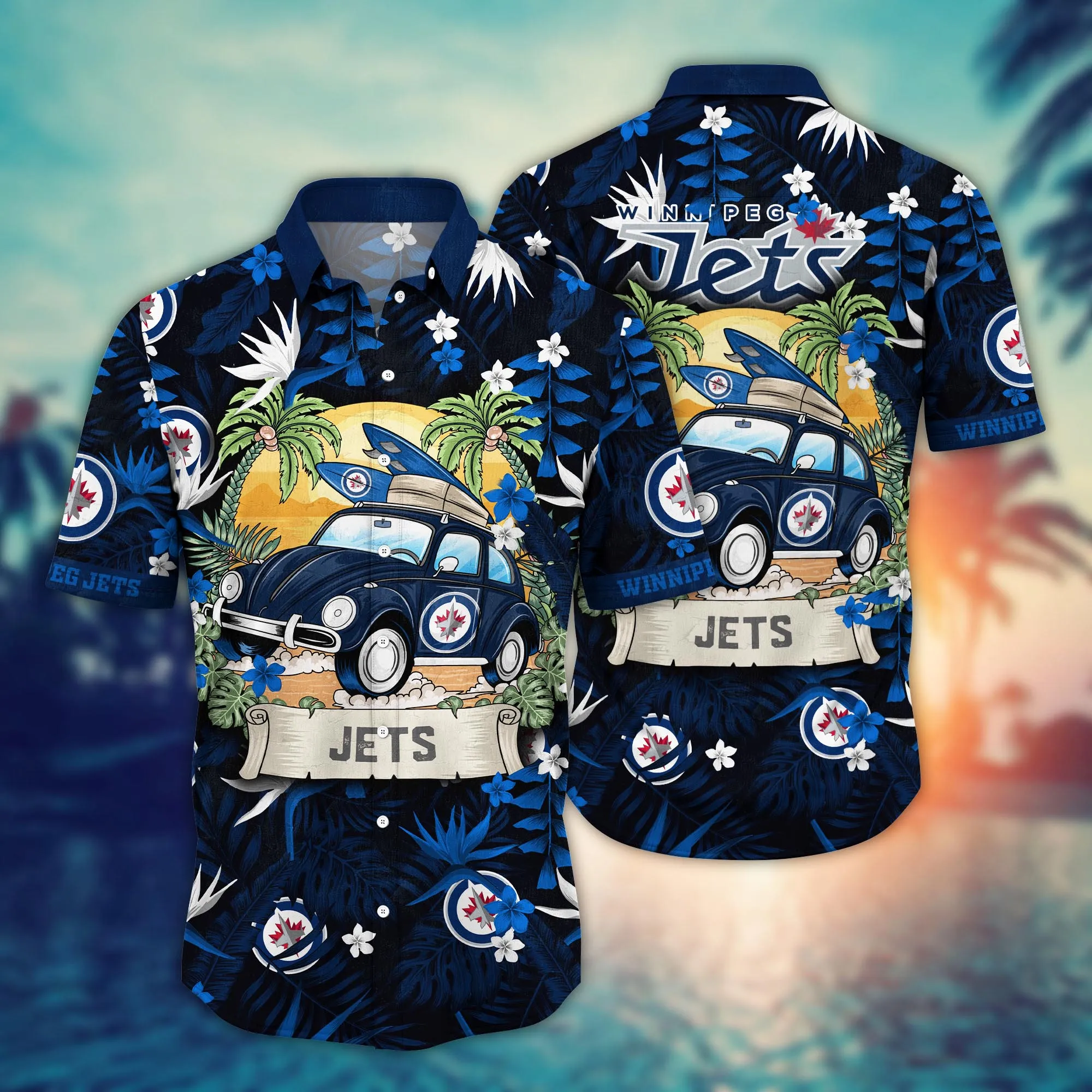 Winnipeg Jets Nhl Hawaiian Shirt Lush Greenerytime Aloha Shirt