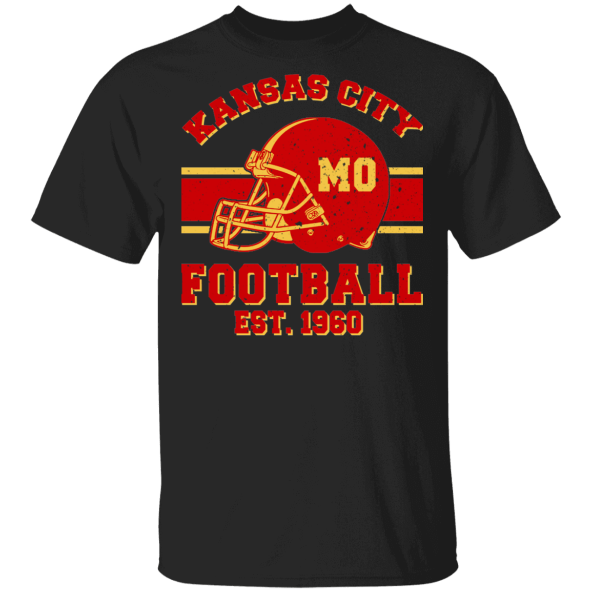 Football Shirt Vintage Kansas City Est 1960 Cool Helmet Football Player Lover Gifts T-Shirt