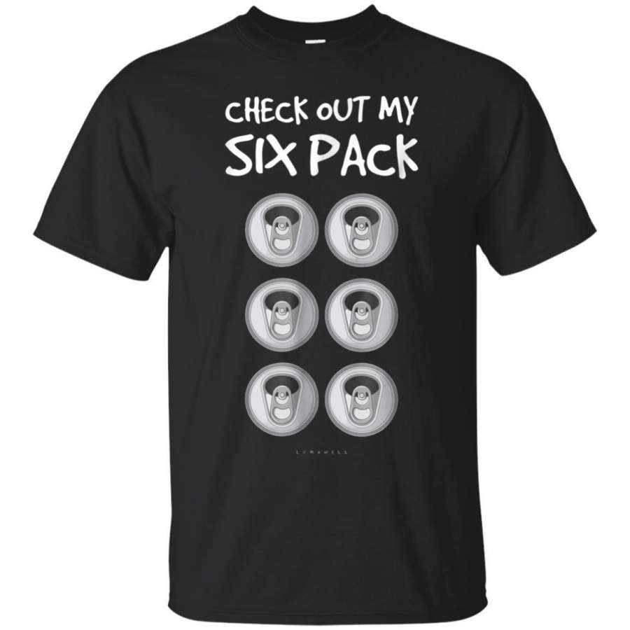 AGR Mens Check Out My Six Pack Beer Tshirt Funny Abs Gym Gift Tee Jaq T-shirt