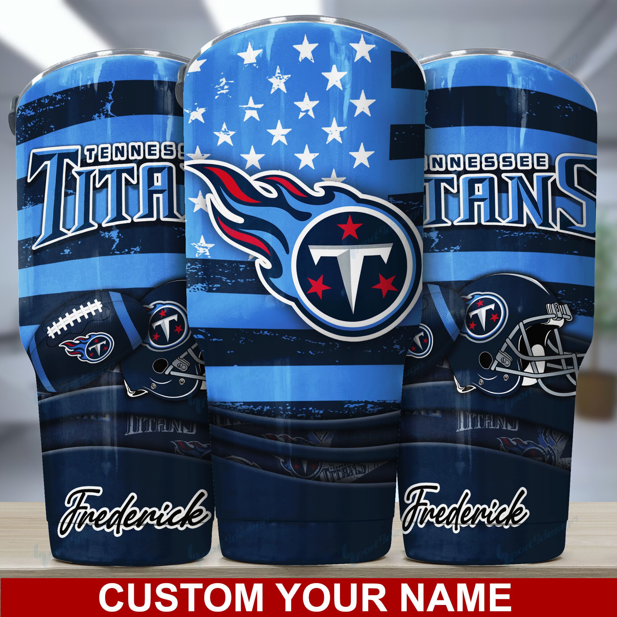 Tennessee Titans Custom Name Tumbler Bg59