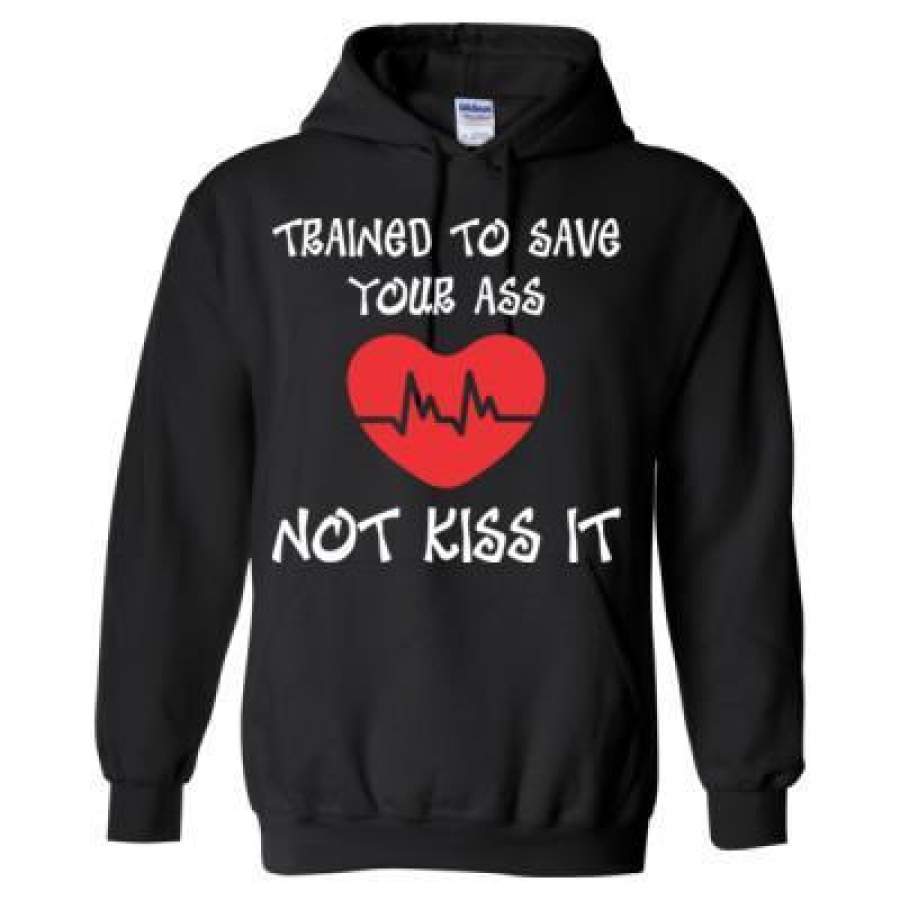 AGR Trained To Save Your Ass Not Kiss It – Heavy Blend™ Hooded Sweatshirt