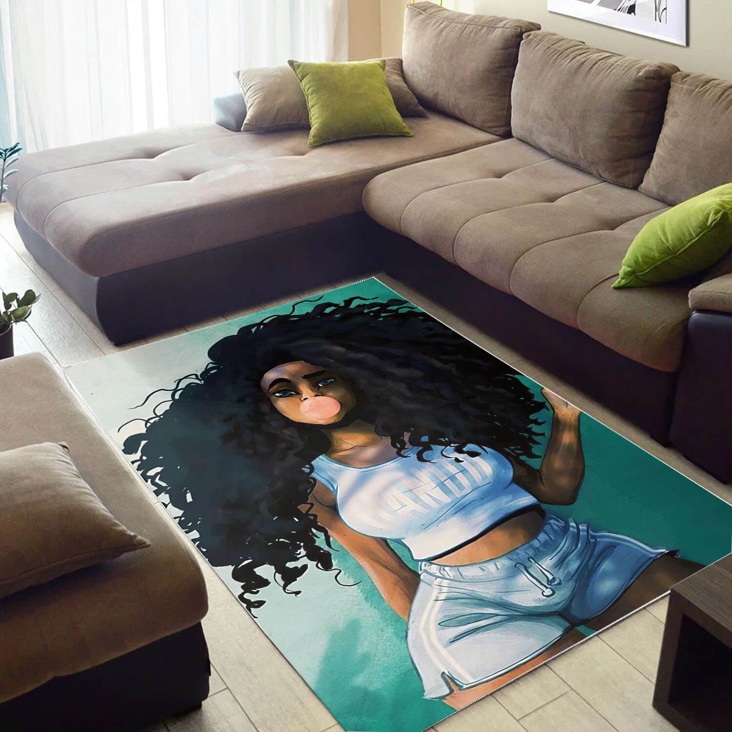 African American Area Rugs Pretty Afro Girl African Style Rug Afrocentric Living Room Ideas WBG02945