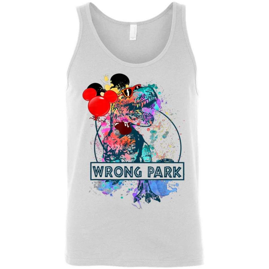 T-rex Wrong Park T-rex With Balloons Get Lost Unisex Tank