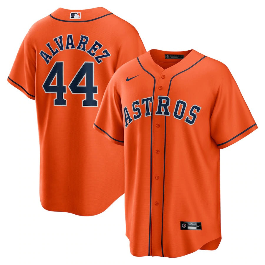 Men’S Houston Astros Yordan Álvarez Nike Orange Alternate Replica Player Jersey