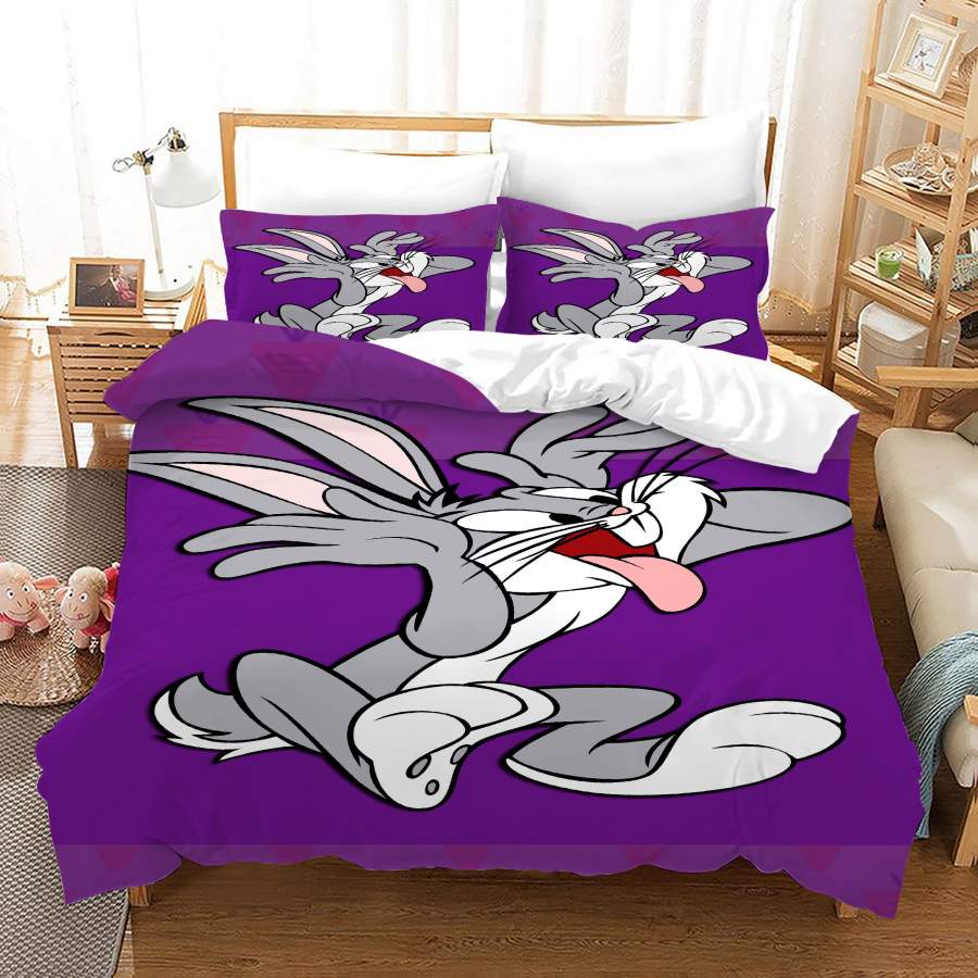 Looney Tunes Bugs Bunny #14 Duvet Cover Quilt Cover Pillowcase Bedding Set Bed Linen Home Bedroom Decor