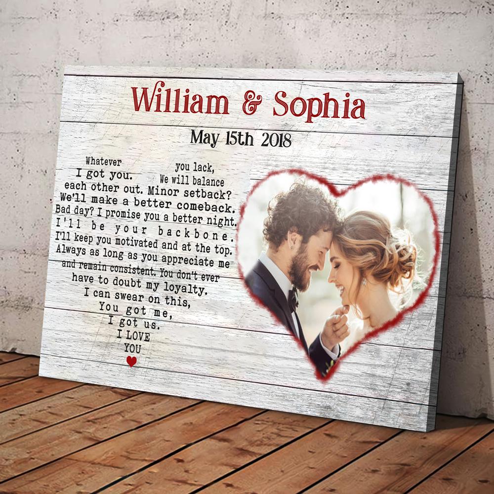 Personalized Anniversary Gift For Couple We’Re A Team Canvas Poster
