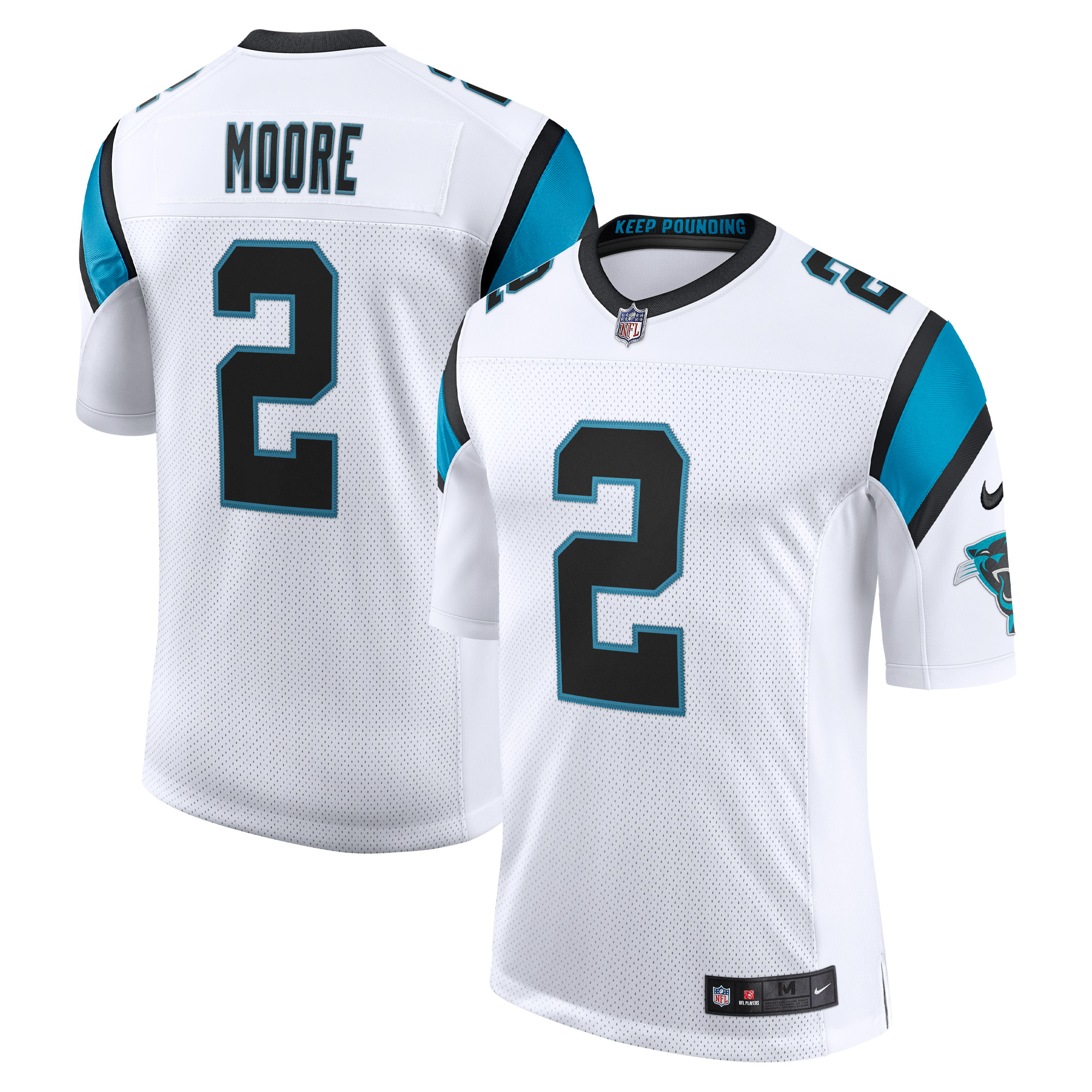 Men’s Carolina Panthers D.J. Moore White Vapor Limited Jersey