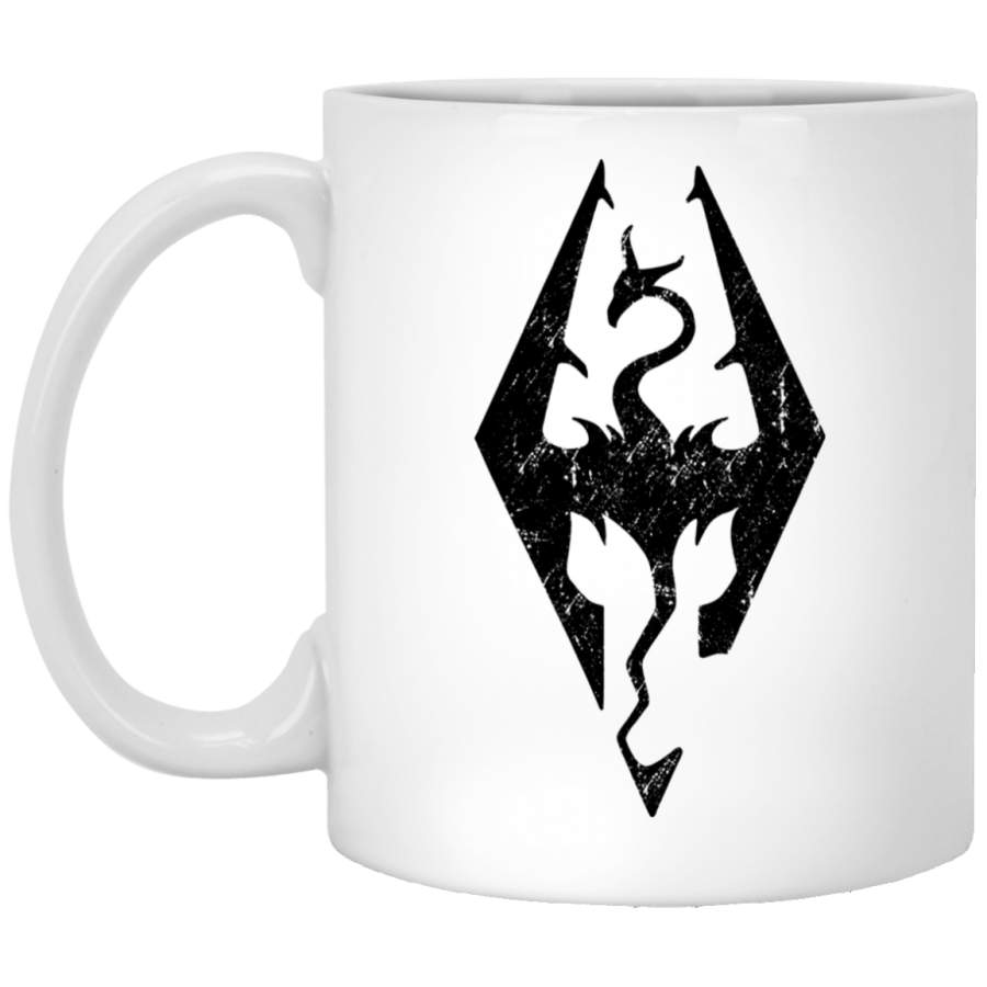 Skyrim Game Symbol Vintage Mug White Mug