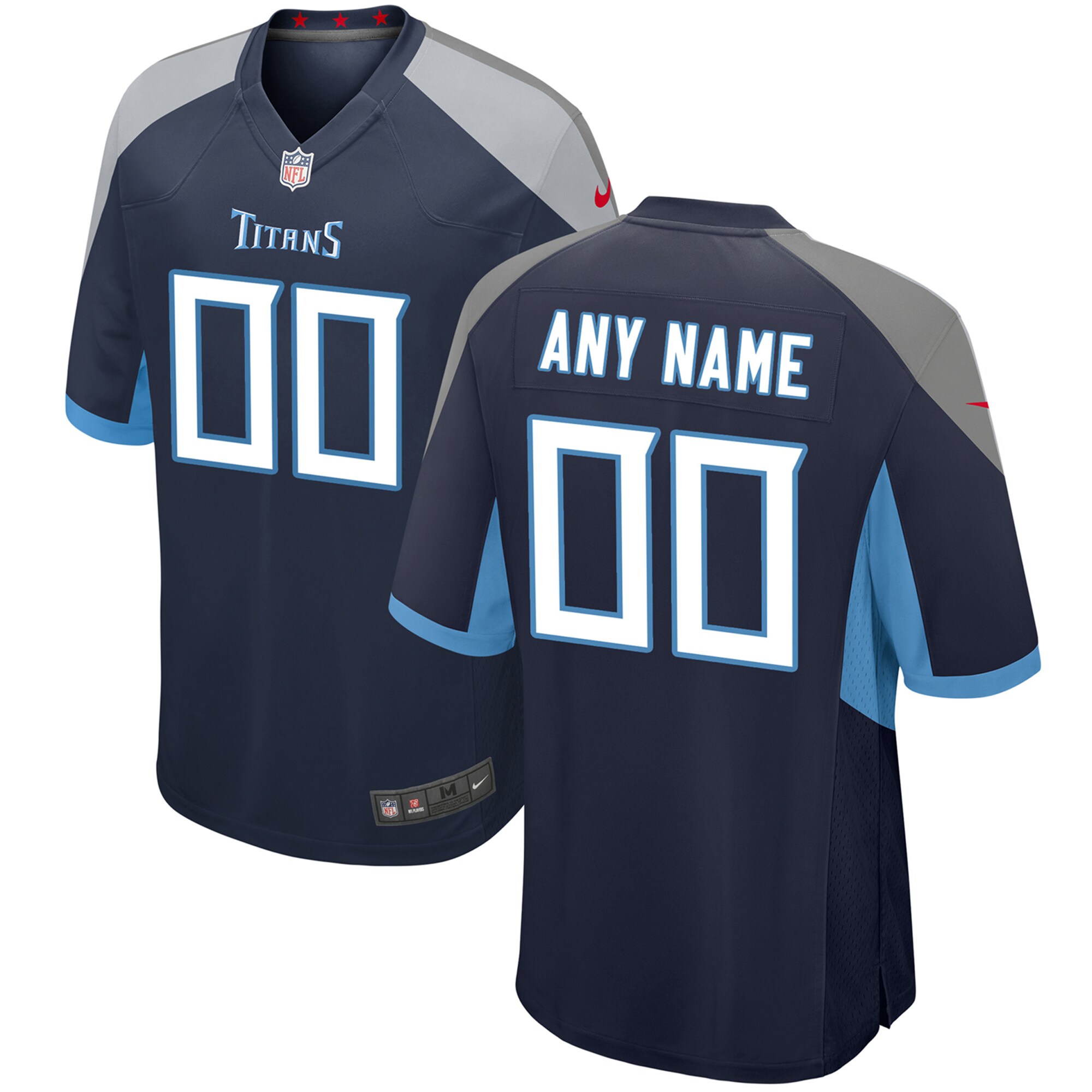 Tennessee Titans Youth Custom Game Jersey – Navy