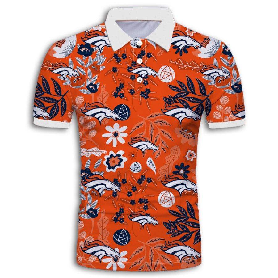 Denver Broncos Aloha Hawaii Polo Shirt Ha100694