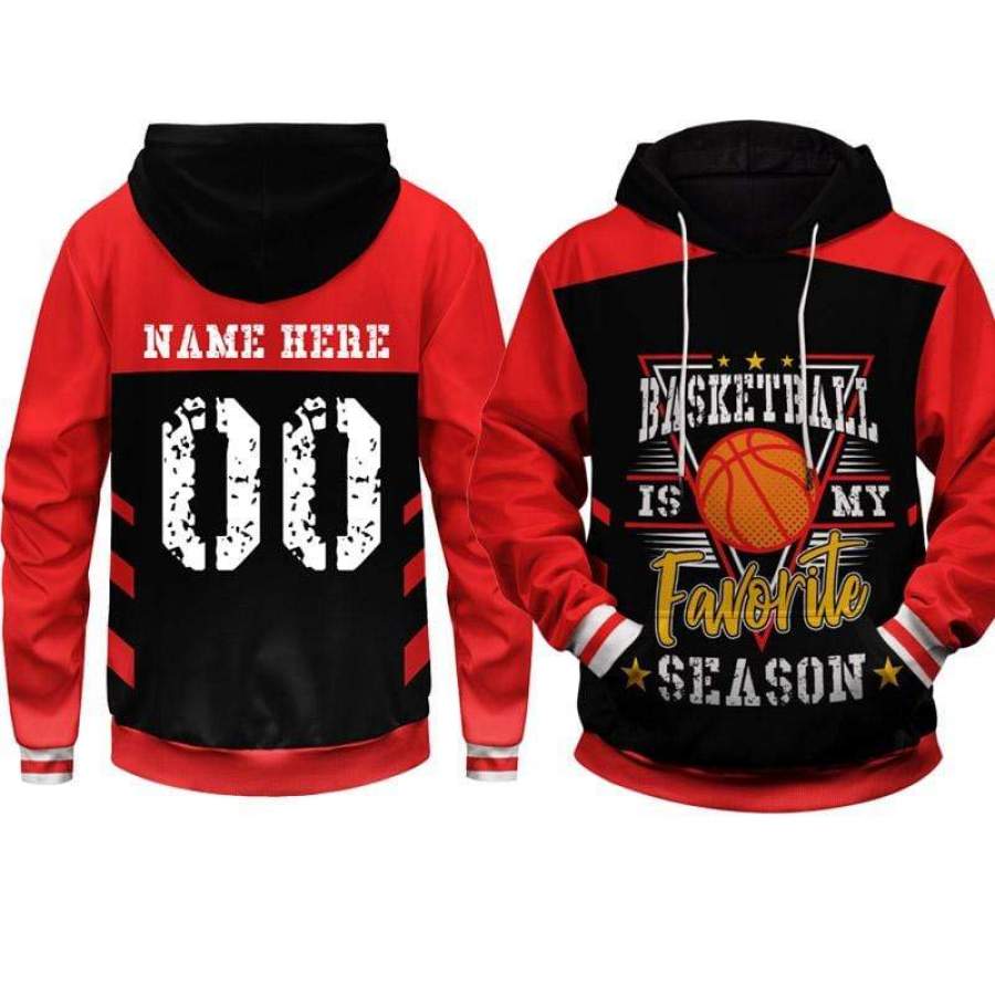 .Basketball is My Season Custom name & number Hoodie 3D All Over Print #V