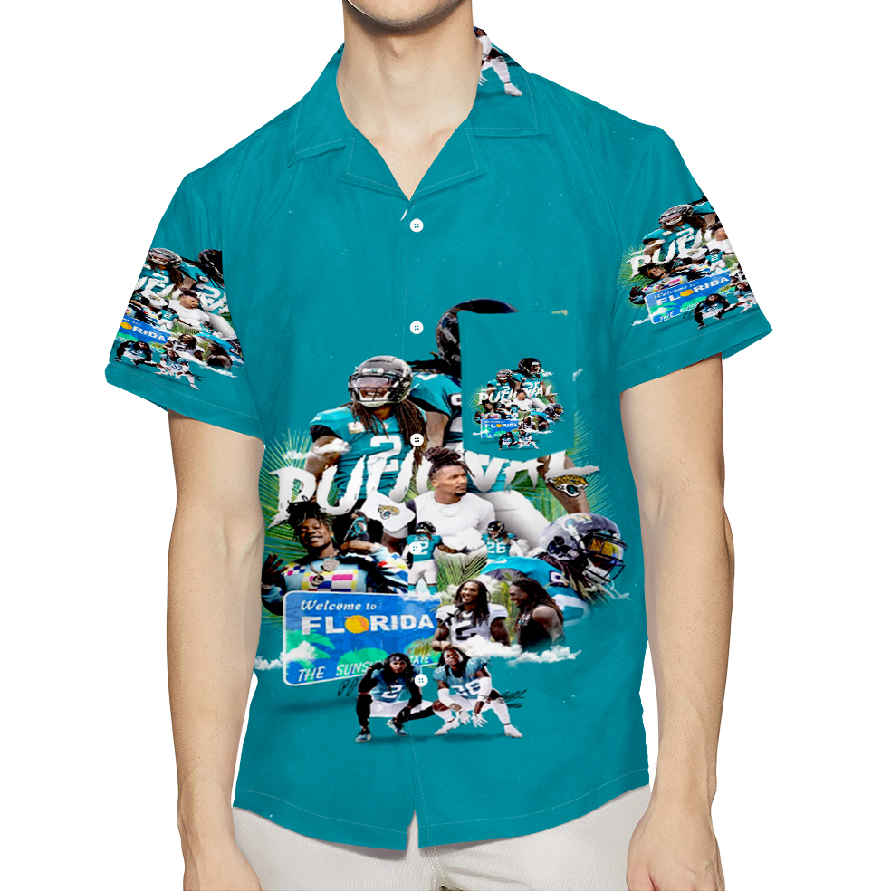 Jacksonville Jaguars Team V3 3D All Over Print Summer Beach Hawaiian Shirt With Pocket