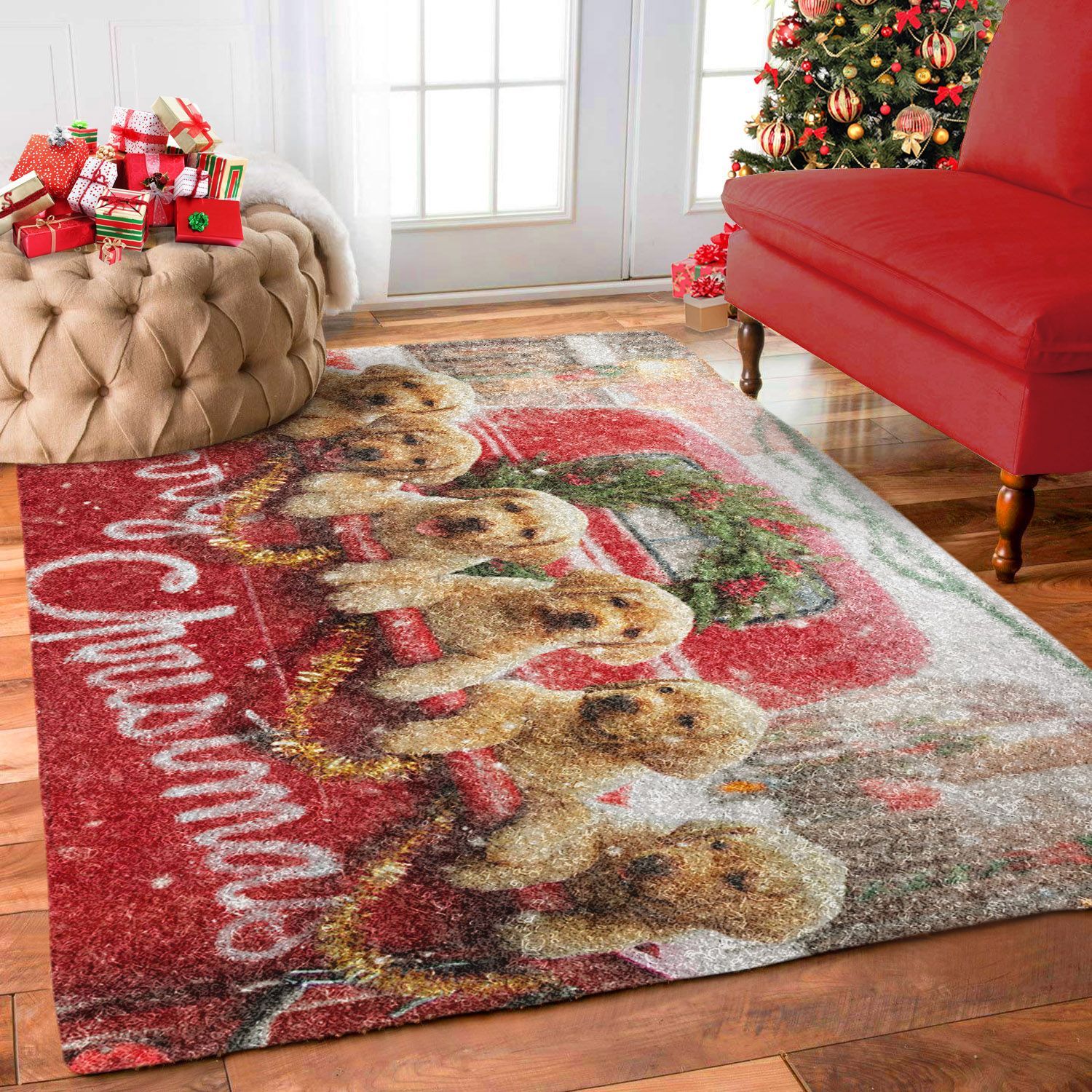 Dog Puppy Christmas HM1211018M Rug