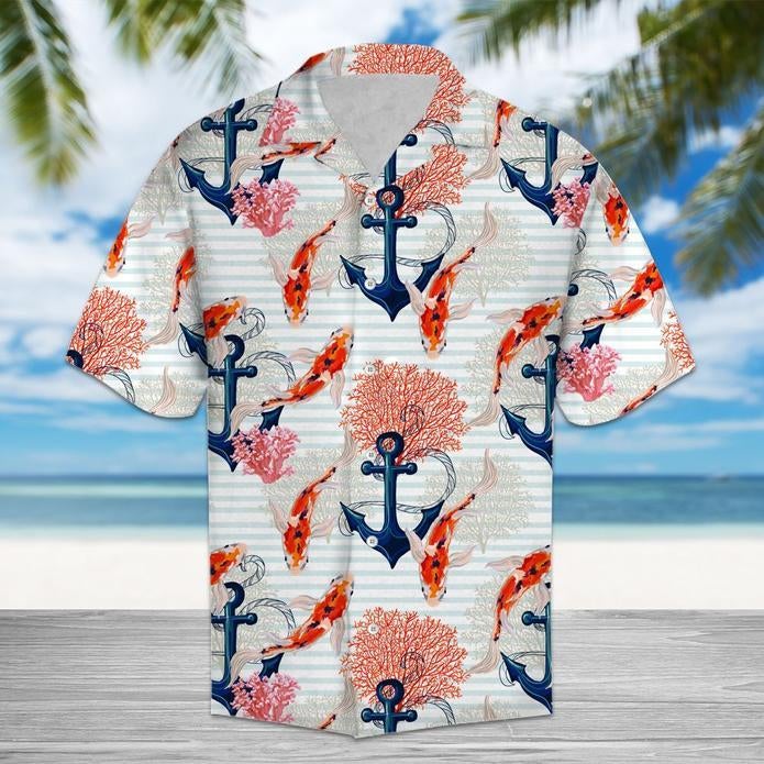 Beautiful Koi Fish Anchor Hawaii Shirt For Men Women Adult Ha62843