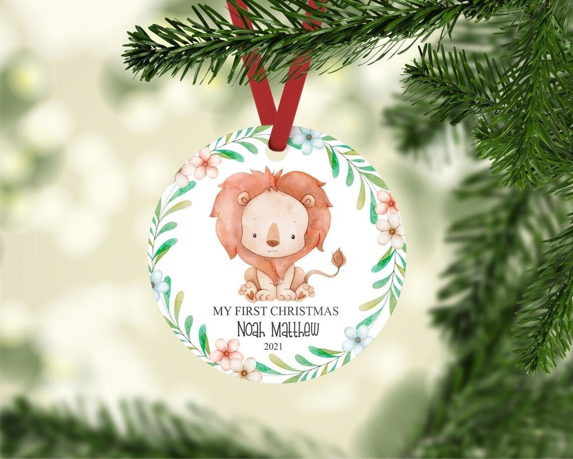 Baby’S First Christmas Ornament Baby Lion Christmas Ornament Child Ornament Christmas Tree Decoration Christmas Home Decor