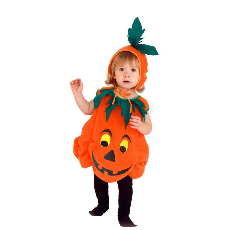 BKQU Halloween Cosplay Costume Children Pumpkin Costume Pumpkin Suit Dress Boys and Girls Universal Party Fancy Clothes alx