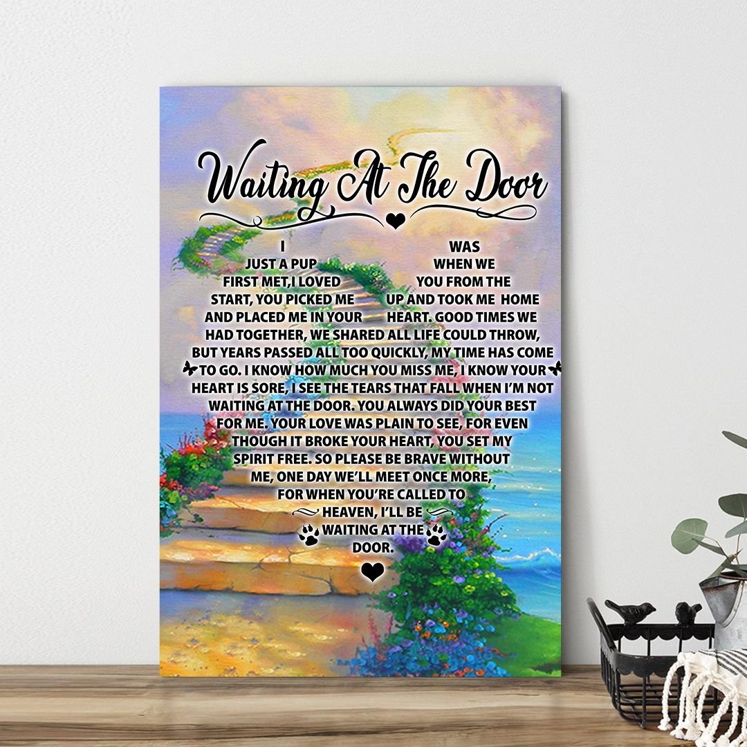 Waiting At The Door  I Just A Pup First Met  Stairway To Heaven
Colorful Flower Bridge Vertical Canvas Home Decor