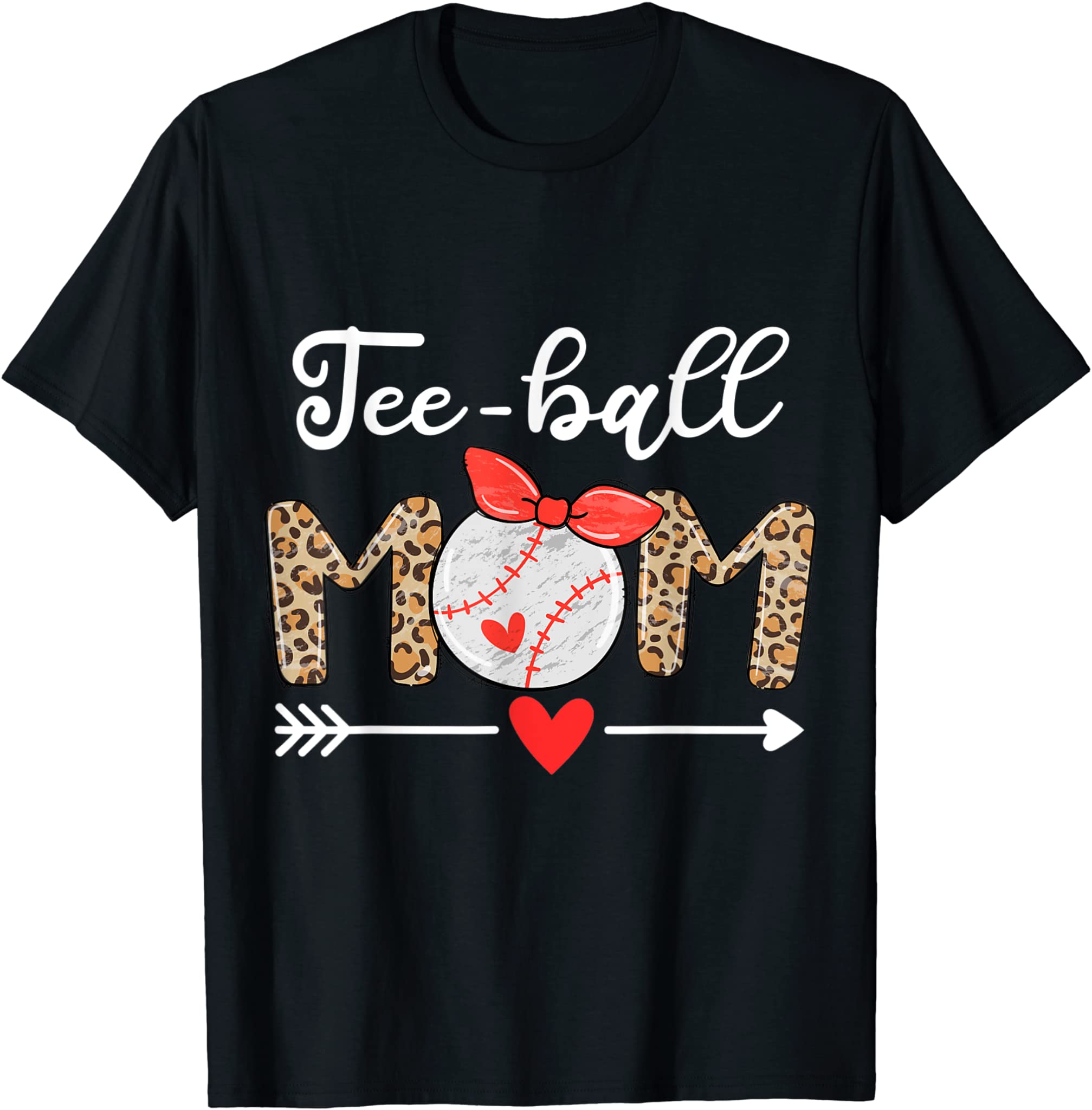 Teeball Mom Mother’S Day 2021 Gift T Ball Mom Leopard