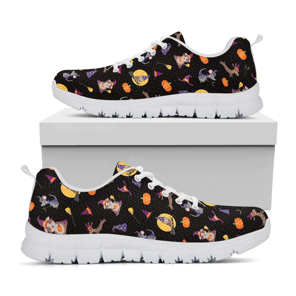 Animal Wizard Pattern Print White Sneakers