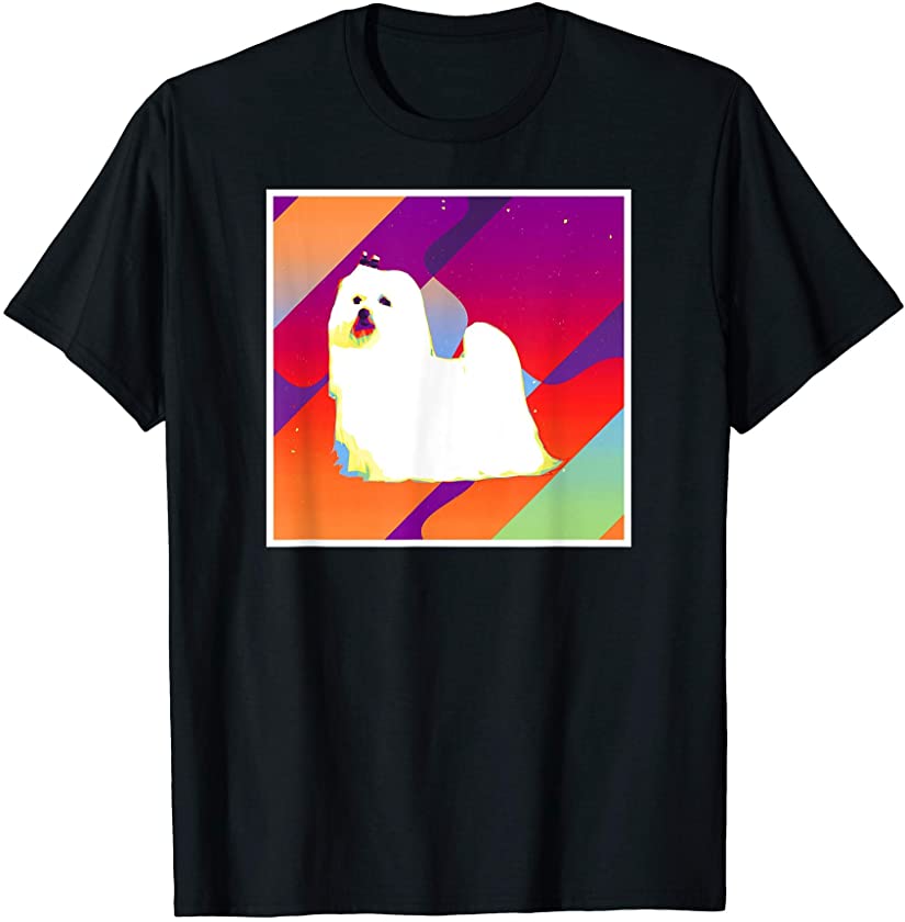 Retro Vintage Aesthetic Maltese Dog T-Shirt