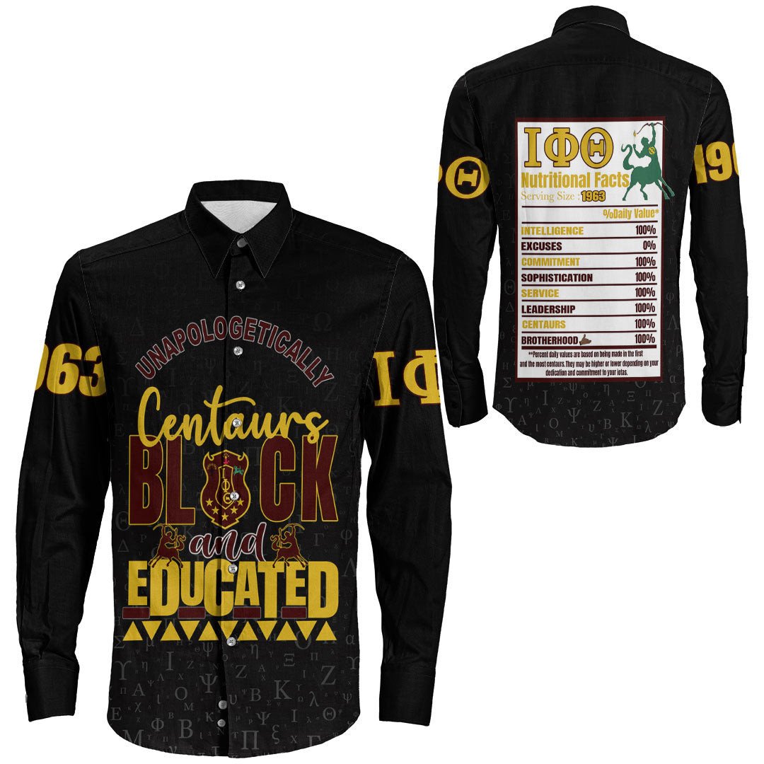 Wonder Print Shop Clothing – Iota Phi Theta Long Sleeve Button Shirt