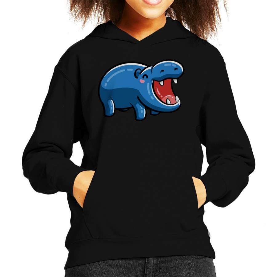 Carttoon Cute Hippo Kid’s Hooded Sweatshirt