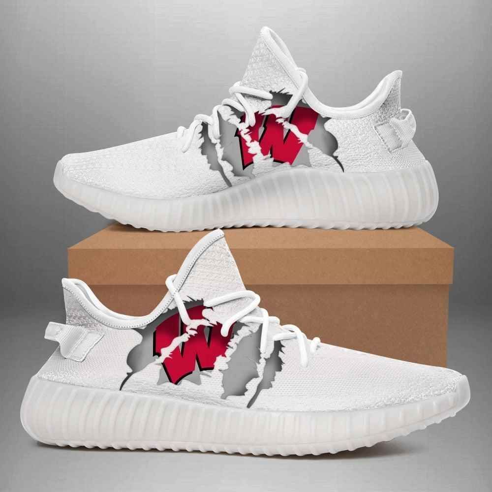 Wisconsin Badgers Yeezy Boost Shoes Sport Sneakers