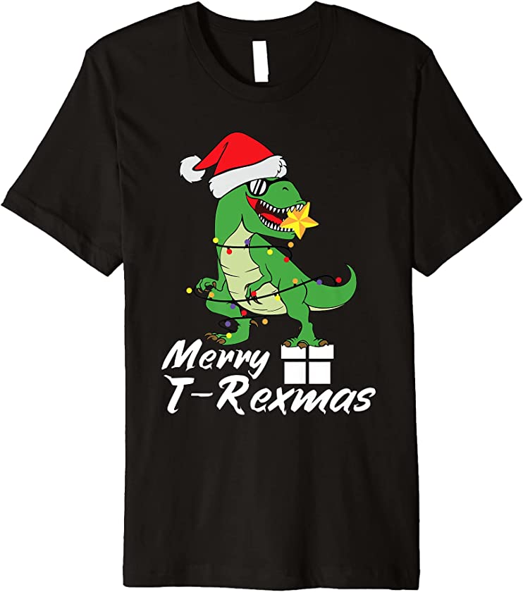 Christmas Dinosaur Tree Rex Merry T-Rexmas Premium T-Shirt