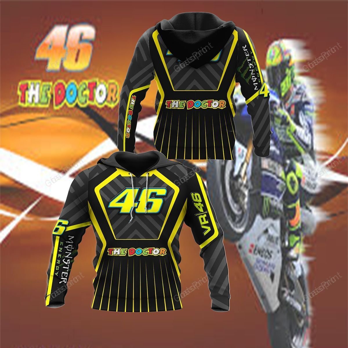 3D ALL OVER VR46 YZ SHIRTS VER 3